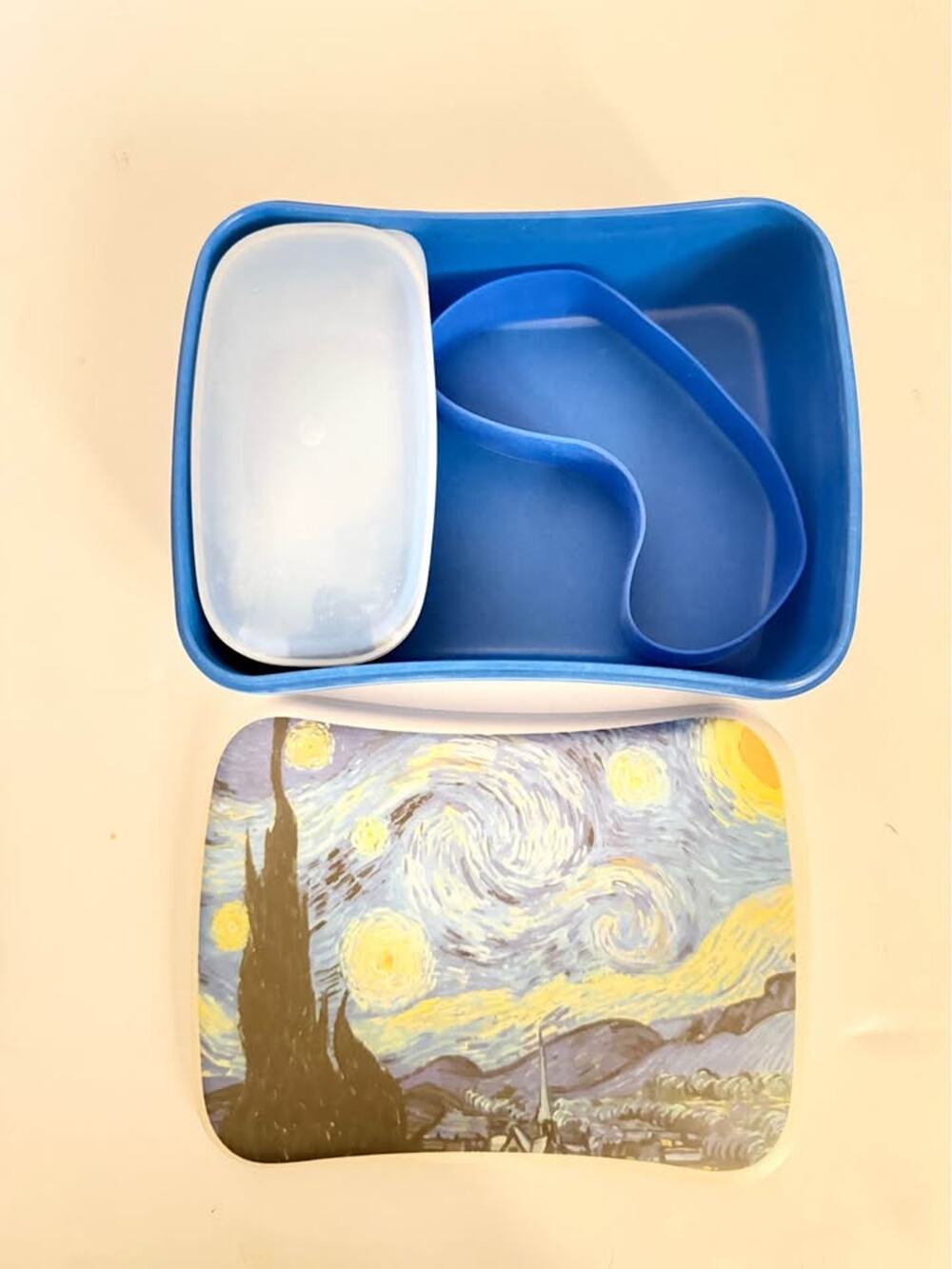 Starry Night Bento Lunch Box Set with Strap